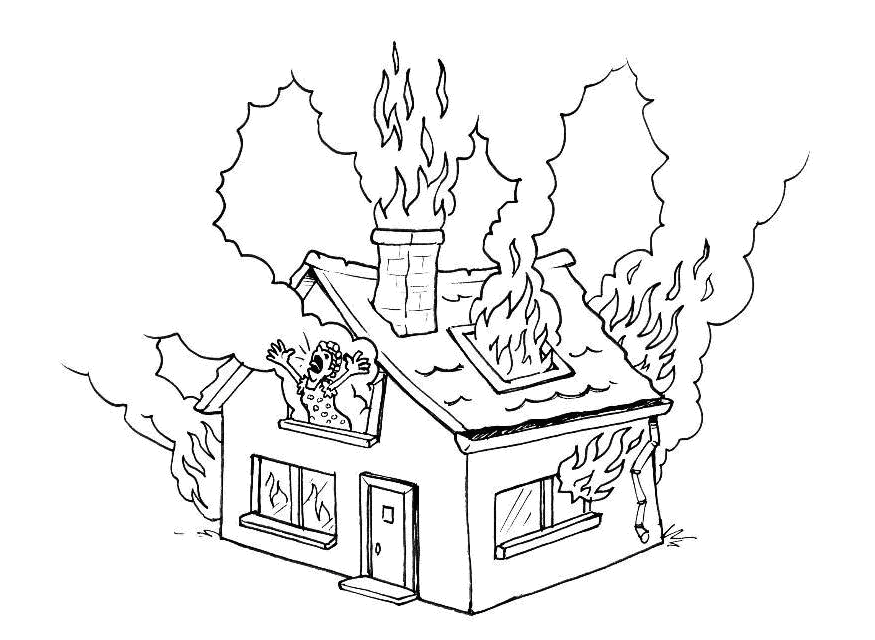 free clipart house on fire - photo #50
