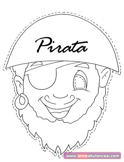 sevimli korsan maskesi