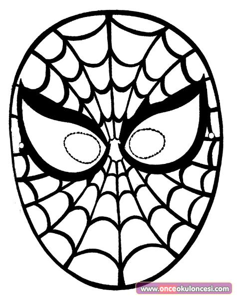 örümcek adam maskesi