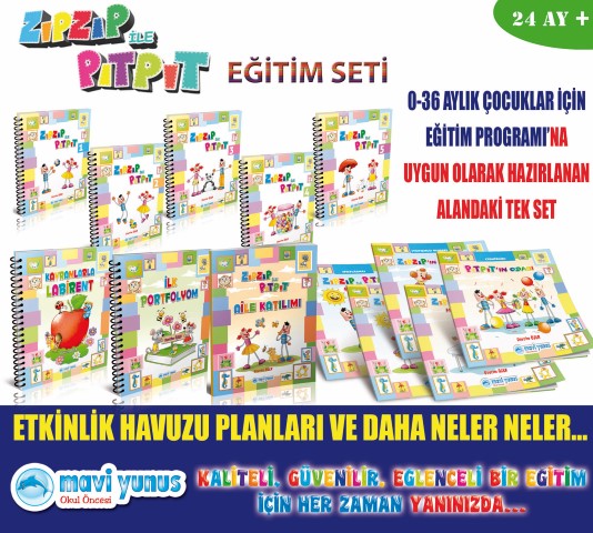 Zıpzıp ile pıtpıt 2 yaş eğitim seti