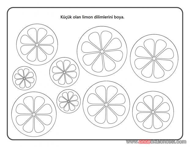 Okul Oncesi Limon Dilimi Boyama - roblox resim boyama letkov