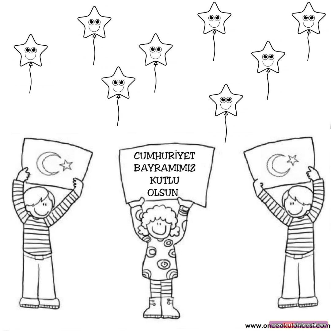 29 ekim cumhuriyet bayramı çizimleri kolay