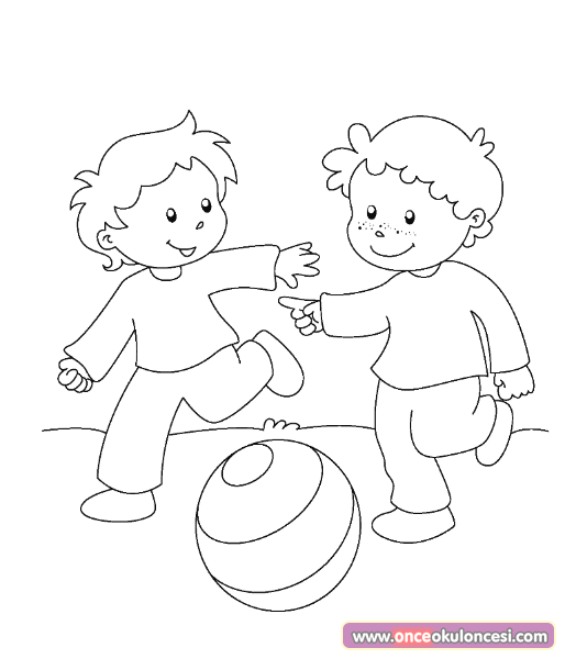 Immagini Da Colorare Di Bambini Che Giocano